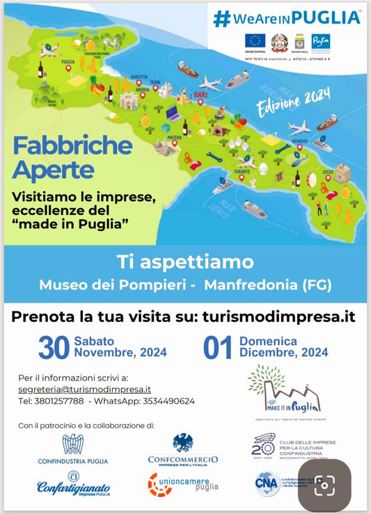 SABATO 30 E DOMENICA 1 DICEMBRE VISITA LE ECCELLENZE DEL "MADE IN PUGLIA"