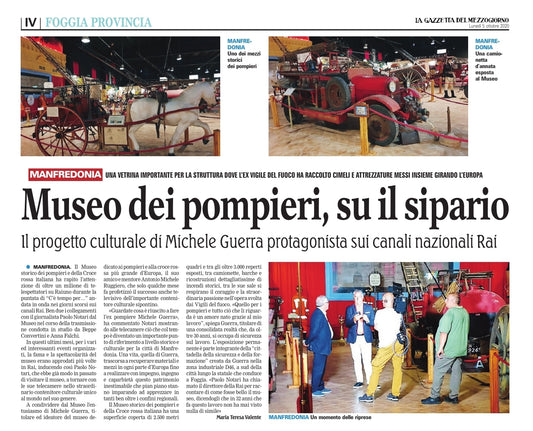 Manfredonia, si alza il sipario sul Museo dei pompieri e della Croce rossa italiana.